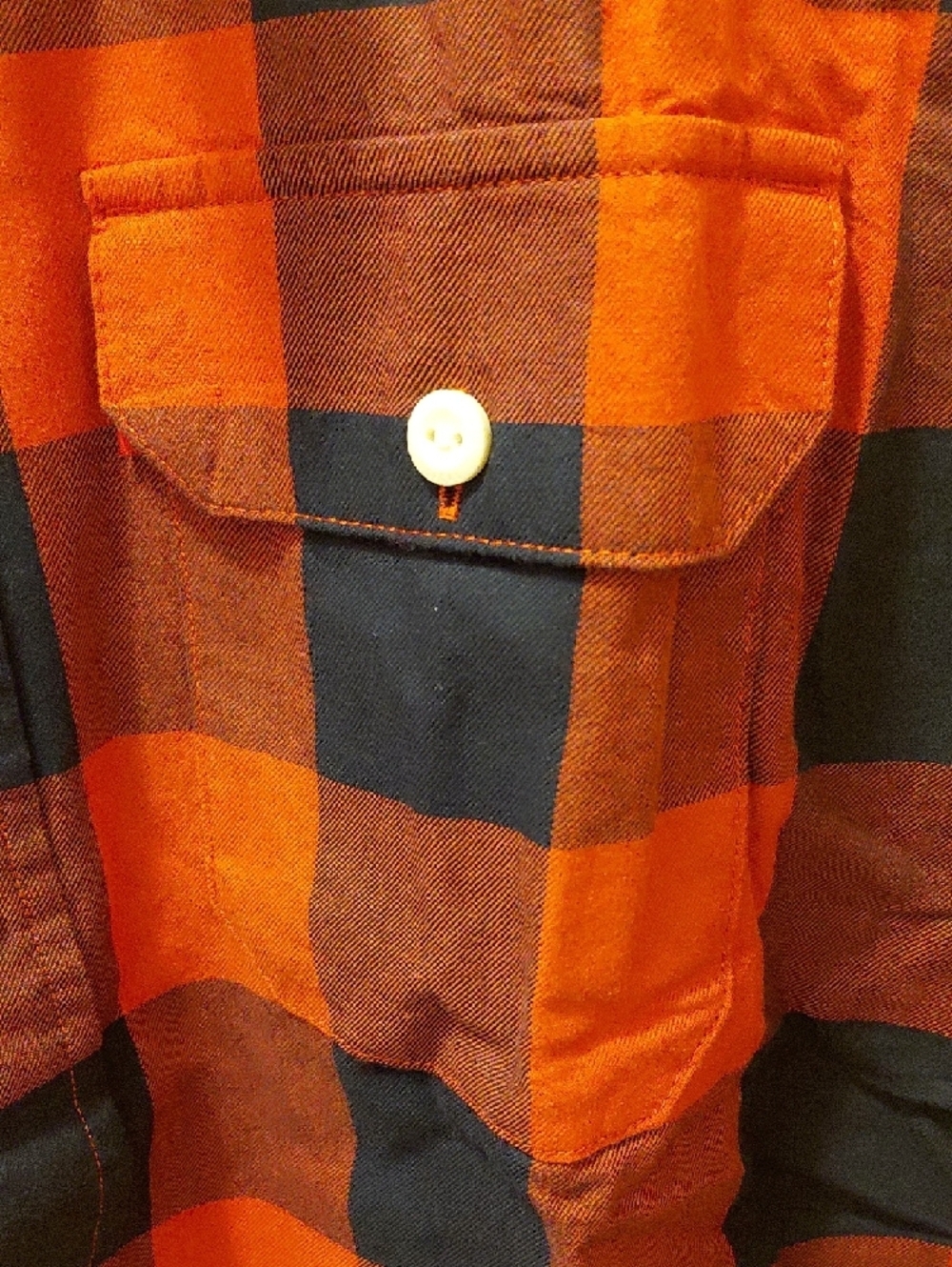 Levi's Red and Navy Buffalo Plaid Button-Down Shirt - Picture 2 of 6